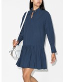 pussy-bow shift mini dress
