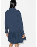 pussy-bow shift mini dress