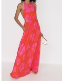 Apfel hibiscus-print maxi dress