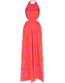Apfel hibiscus-print maxi dress
