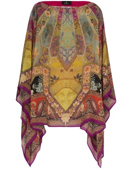 paisley-print poncho top