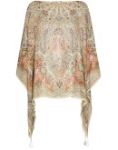paisley-print poncho top