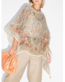paisley-print poncho top