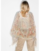 paisley-print poncho top