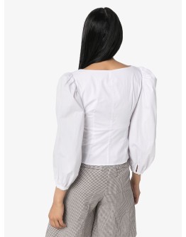 Lana puff-sleeve top