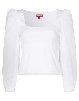 Lana puff-sleeve top