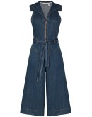 cropped denim jumpsuit