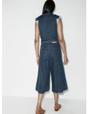 cropped denim jumpsuit
