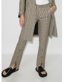 Kit mid-rise check-pattern trousers