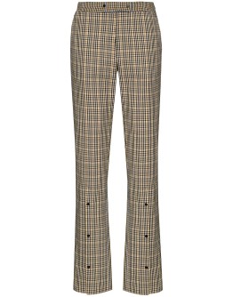 Kit mid-rise check-pattern trousers