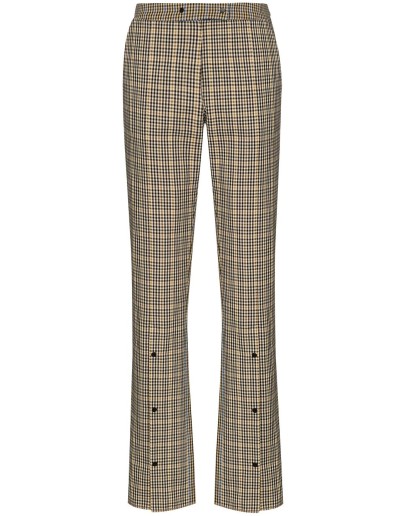 Kit mid-rise check-pattern trousers
