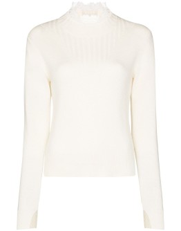 Lace trim jumper