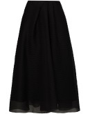 Mulligan layered silk midi skirt