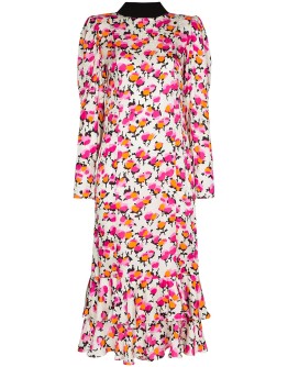 Drew floral-print midi dress