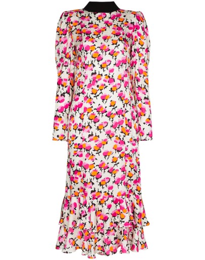 Drew floral-print midi dress