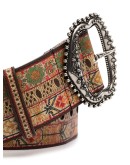 paisley-print belt