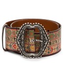 paisley-print belt