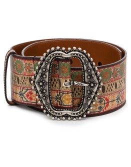 paisley-print belt