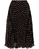floral-print pleated midi skirt