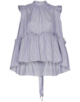 Posey ruffled striped blouse