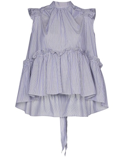 Posey ruffled striped blouse
