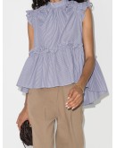 Posey ruffled striped blouse