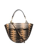 Hortensia python print mini tote bag