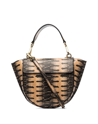 Hortensia python print mini tote bag
