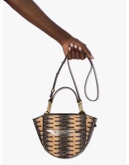 Hortensia python print mini tote bag