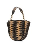 Hortensia python print mini tote bag