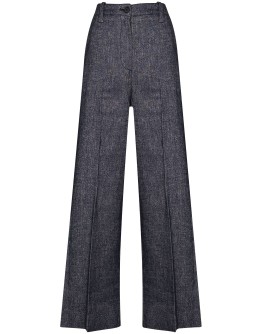 high-rise wide-leg trousers