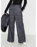 high-rise wide-leg trousers