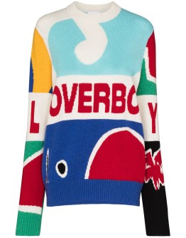 intarsia-knit logo-detail jumper