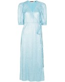 Frida metallic wrap dress