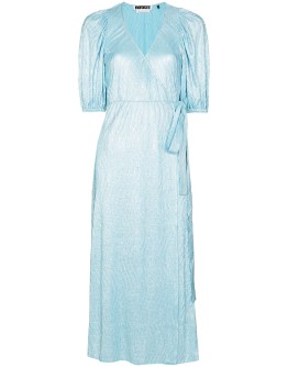 Frida metallic wrap dress