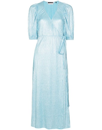 Frida metallic wrap dress