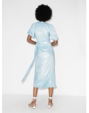 Frida metallic wrap dress