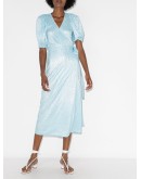 Frida metallic wrap dress