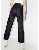 Twist high-waist cropped jeans