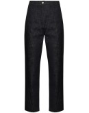 Twist high-waist cropped jeans