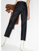Twist high-waist cropped jeans