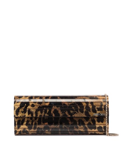Sweetie leopard-print clutch bag