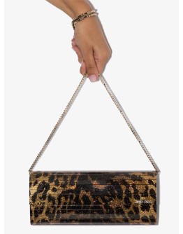 Sweetie leopard-print clutch bag