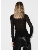 sheer roll neck top