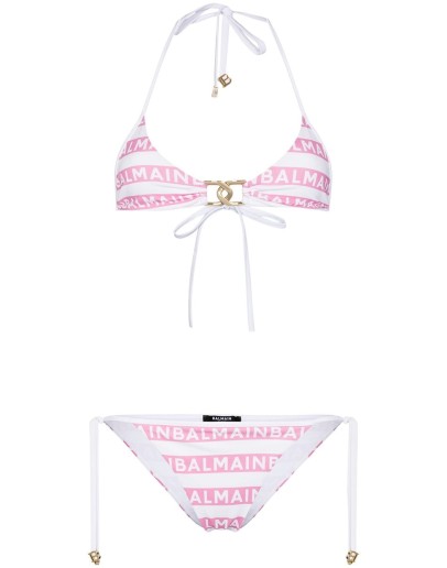 logo print bikini