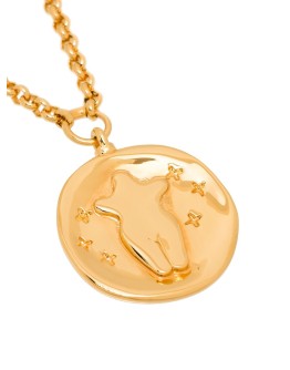 gold-plated figure pendant necklace