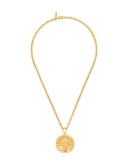 gold-plated figure pendant necklace