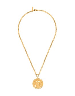 gold-plated figure pendant necklace