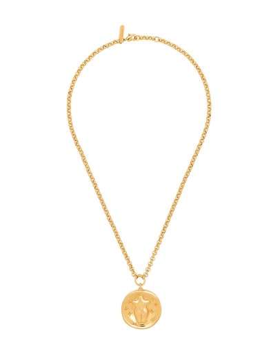 gold-plated figure pendant necklace