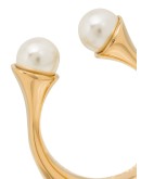 gold-plated Darcey twin pearl ring